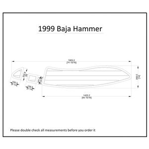 1999 Baja Hammer Swim Platform Boat Eva Faux Foam Teak Deck Floor Pad