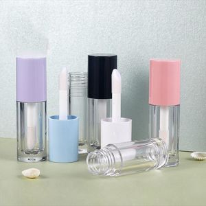 Förvaringsflaskor 100 st/parti 6 ml Spot Thick Stick Lip Lip Glaze tomt rör Gloss Multi-färgval Stor borste ins