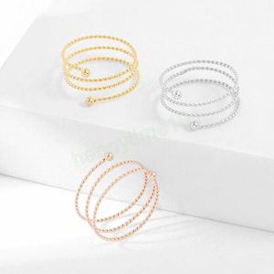 Simple Titanium Steel Spiral Twist Rings Thin Hoop Gold Silver Rose Gold Color Circle Finger Ring for Women Jewelry