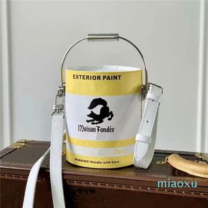 5A 양동이 가방 페인트 수 여성 디자이너 핸드백 패션 편지 가죽 소프트 Drawstring 남자 스포츠 커버 금속 손잡이 스포츠 스타일 이동식 어깨 끈