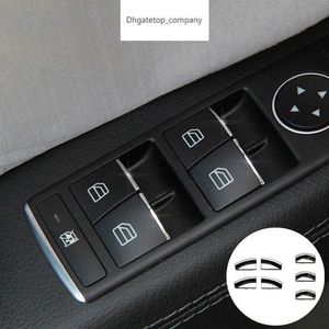 Dla Mercedes-Benz E W212 C W204 GLK X204 ML GL W166 X166 Najnowsza naklejka samochodowa 7pcs/Set Door Podnośnik Naklejka przycisk