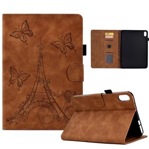 Paris Eiffel Tower Leather Wallet Tablett Falls för iPad 10.9 2022 10.2 10.5 Pro 11 Air 10.9 5 6 8 9 9.7Ich Fashion Imprint Butterfly Bicycle Card Card Slot Holder Pouch Väskor