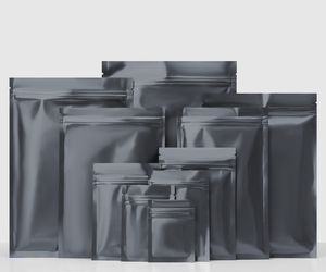 Bolsas de alumínio de plástico preto Mylar Bags Bolsa de zíper para armazenamento de alimentos a longo prazo e proteção contra colecionáveis