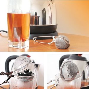 Tea Infuser 304 Stainless Steel Sphere Mesh Tea Strainer Coffee Herb Spice Filter Diffuser Handle Teas Ball Top Quality