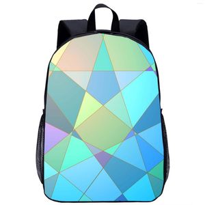 Schooltassen Diamantpatroon Backpack Girls Boys Fashion Cool 3D Print Teenager Travel Laptop Bag 17in voor student