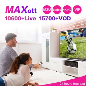 Maxott Smart TV Parts Tr Fr UK US CA Arab Bein Sports Italie pour M 3U Smarters Pro 24 heures Protecteur d'écran de test gratuit