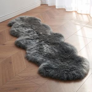 カーペットが選ばれた本物のシープスキンファーラグ本物の羊の肌の床マット装飾ベッドサイドカーペット