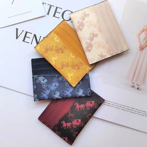 Designer men's and women's wallets real pickup bag ultra-thin printed personality card set money card all-in-one bags bank cards clip