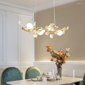 Chandeliers Ball Glass Ceiling 2022 Hanging Lamps LED Lights Lustres Home Lamp Remote Control Kitchen Island