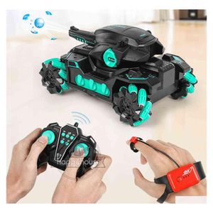 Electric/Rc Car Remote Control Tank For Children Water Bomb Toy Electric Gesture Rc Mtiplayer Boy Kids Drop Delivery Toys Gifts Dhtcy