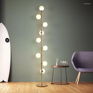 Lampade da terra Lampada moderna con sfere di vetro Lampada a bolle LED per soggiorno Camera da letto Studio Casa verticale