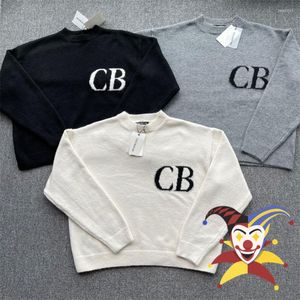 Erkek Sweaters Cole Sweater Erkek Kadın Kalite CB Logosu Jakar Örgü Sweatshirts Vintage Etiketler