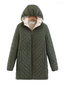 Piumini da donna Abbigliamento invernale Cappotti con cappuccio 10 colori 2022 Solido Giacca imbottita casual Manica lunga Parka Capispalla in velluto caldo spesso