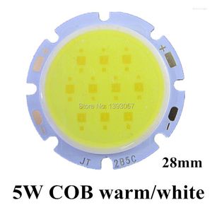 50st/Lot 5W Round COB Super Bright LED SMD Chip Light Lamp BULB