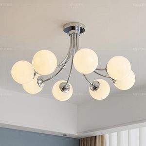 Chandeliers Modern Glass Ball Led Ceiling Chandelier Chrome For Bedroom Living Dining Room Home Pendant Lamp Bauhaus Luminaire Lighting 2022