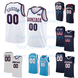 Personalizzato NCAA Gonzaga College Basket Jalen Suggs Drew Timme Corey Kispert Rasir Bolton Colby Brooks Abe Eagle Joe Pochi Ben Gregg Dominick Harris Uomo