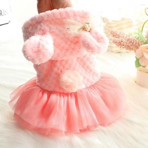 Dog Apparel Pet Dress Stylish Casual Puppy Kitten Tulle Fine Workmanship Skirt Dogs Cats Clothes For Winter