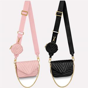 العلامة التجارية الشهيرة Multi Pochette Tote Fashion Bag Bag Crossbody Fudious Handbags PU Material Detachable Round Coin Coin Credit 235o