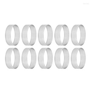 Baking Tools 40Pcs Circular Tart Rings With Holes Stainless Steel Fruit Pie Quiches Cake Mousse Mold Kitchen Mould 7Cm
