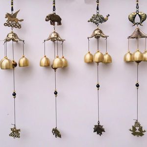 Decorative Figurines 1Pcs Antique Wind Chime Copper Yard Garden Outdoor Living Decoration Metal Chimes Chinese Oriental Lucky Win