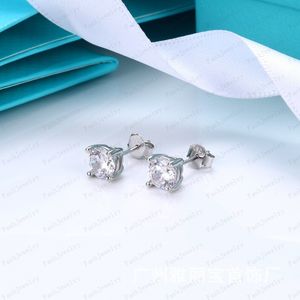 Designer luxury solitaire diamond Stud ladies stainless steel pendant necklace couple earrings jewelry Valentine's Day gift girlfriend wholesale with box