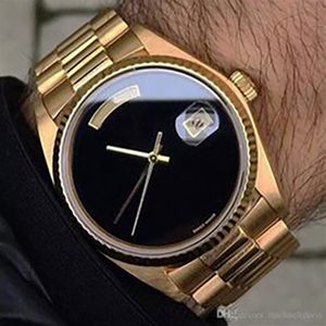 2021 Wiadomości Watch Men18k Gold Sapphire Glass Glass Automatyczne męże ze stali nierdzewnej