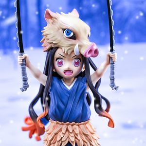 Декомпрессионная игрушка 19 см. Демон Slayer Anime фигура Kimetsu no Yaiba Action фигура Kamado Nezuko Cosplay Hashibira inosuke фигура для взрослых модель t