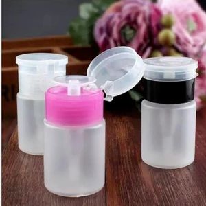 Storage Bottles 1pcs 60/100/120/180/200ml Portable Empty Clear Pump Dispenser Bottle Plastic Nail Polish Remover Cleaner Container