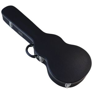 Lvybest 39 Inch Hard Case Black Electric Guitar Case Cover PVC Box Leather Material with Foam Lining