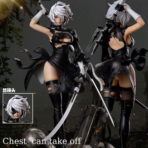 Movie Games GK Statue Anime NieR: Automata Figures HUNTER 2b YoRHa No.2 Type B Action Figure Two Head YoRHa Figurine Ornament Collection