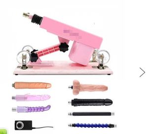 Sex Toy Massager Womens Gun Machine Masturbator Drawing and Insering Full Automatic Telescopic Vibrator Simulation Penis Package ZSZ4