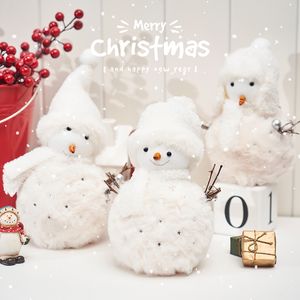 新しいスポットクリスマスデコレーション雪だるまデスクトップショップシーンデコレーションフェスティバルクリエイティブプロップ装飾19cm