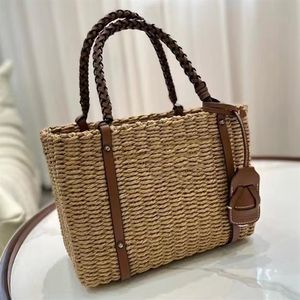 Luxurys Designer Straw Bag Yaz Örgü Çanta Kadın Sepet Çantaları Kutu Tip Tatil Çantası Plaj Müşterisi Küçük T276C