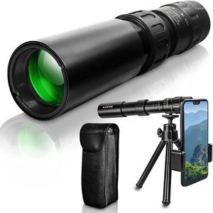 Telescope Professional 10-300X40Mm Zoom Powerful Binoculars Long Range Monocular Hd 4K High Quality Bak4-Prisms Camping Hunting