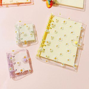 Transparent krysantemum Loose Leaf Binder Notebook Cover File Folder Creative Pocket Diary Office Stationery