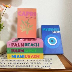 Декоративные фигурки серии путешествий поддельные книги гостиная журнальный столик украшение опора красочная домашняя модель IBIZA CAPRI MIAMI