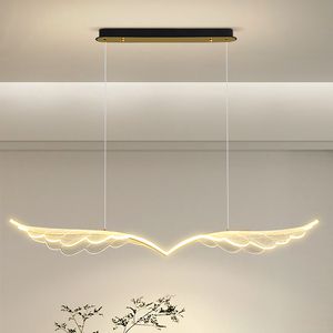 Led Romantic Wings Pendant Lamps Nordic Ins Modern Pendant Lights Fixture American Gold Luxury Hanging Lamp Dining Living Room Bedroom Restaurant Droplight