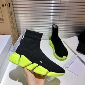 Running Elastic cloth socks shoes sports casual shoes all black knitted cotton men's and women's same rubber soles 02