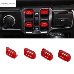 Finestrino Interruttore Interruttore Pulsante Decorazione Copertura Trim per Jeep Wrangler JL Gladiator JT 2018 2019 2020 2021 2022 Accessorio per auto ABS