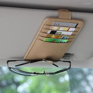 Organizador de carros Sun Visor Point bolsa bolsa de bolsa de cartas de cartas de óculos Acessórios para suporte de armazenamento Interior