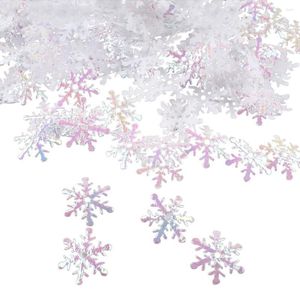 Decorazioni natalizie 300pcs Fiocchi di neve Coriandoli Decorazione di neve artificiale Ornamenti per l'albero di Natale Winter Wonderland Year Noel Home Party