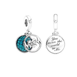 Silver Mothers Day Series 925 Sterling Sier Glitter Globe Mum Dangle Charm Beads Fit Original Pandora Charms Bracelet Jewelry Making Dh8Ft