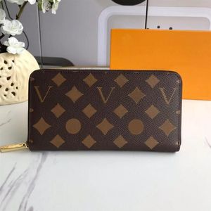 2021 Fashion flowers designer zipper wallets luxurys Men Women leather bags High Quality Classic Letters coin Purse Original Box P2251