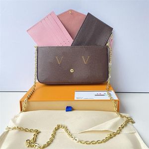 Projektanci torby na ramię kobiety torebka torebka scenariusz Projekt Lady Messenger Bag klasyczny wzór oryginalny skórzany łańcuch torebki 01283s