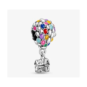 Prata 2021 verão S925 SERLING SIERS SIRS UP HOUSE BALLOONS CHARMS FIT ORIGINAL PANDORA BRACELETS MULHERES DIY DRIA DE JOETAS DA DRIA DH9UV