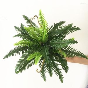 Decorative Flowers Artificial Fern Plastic Plant For Wedding Party Green Fake Persia Plants Bouquet Home Decors Garden Decoration