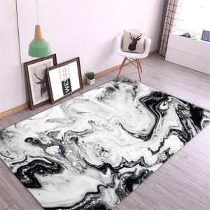 Carpets Black White Marble Rug Abstract Nordic Carpet Living Room Center Table Home Decor Bedroom Floor Mat Sponge Bath