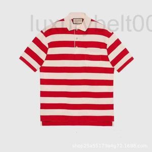 Men's Polos designer Short sleeved men apricot stripe polo shirt g short cotton UE0B
