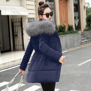 Tranch feminina casacos 2022 neve use longa jaqueta de inverno parkas feminino com capuz de peles com casaco grosso fêmea