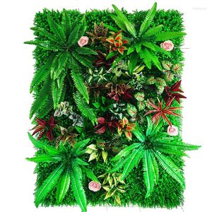 装飾的な花120 180cm人工緑の壁偽の植物ユーカリ葉のブーケディーウェディングバックドロップ装飾エルショップウィンドウフラワー